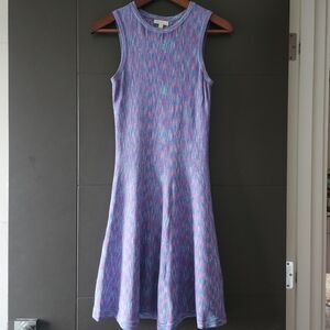 Shoshanna Blue & Pink Sleeveless Knit Dress Sz 0
